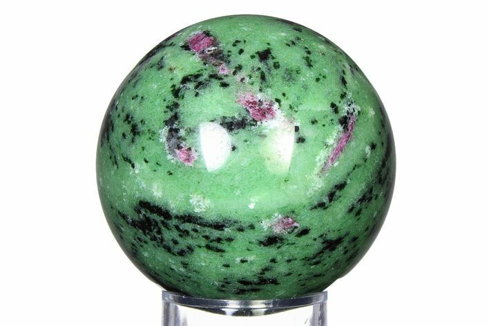 Polished Ruby Zoisite Sphere - Tanzania #315114